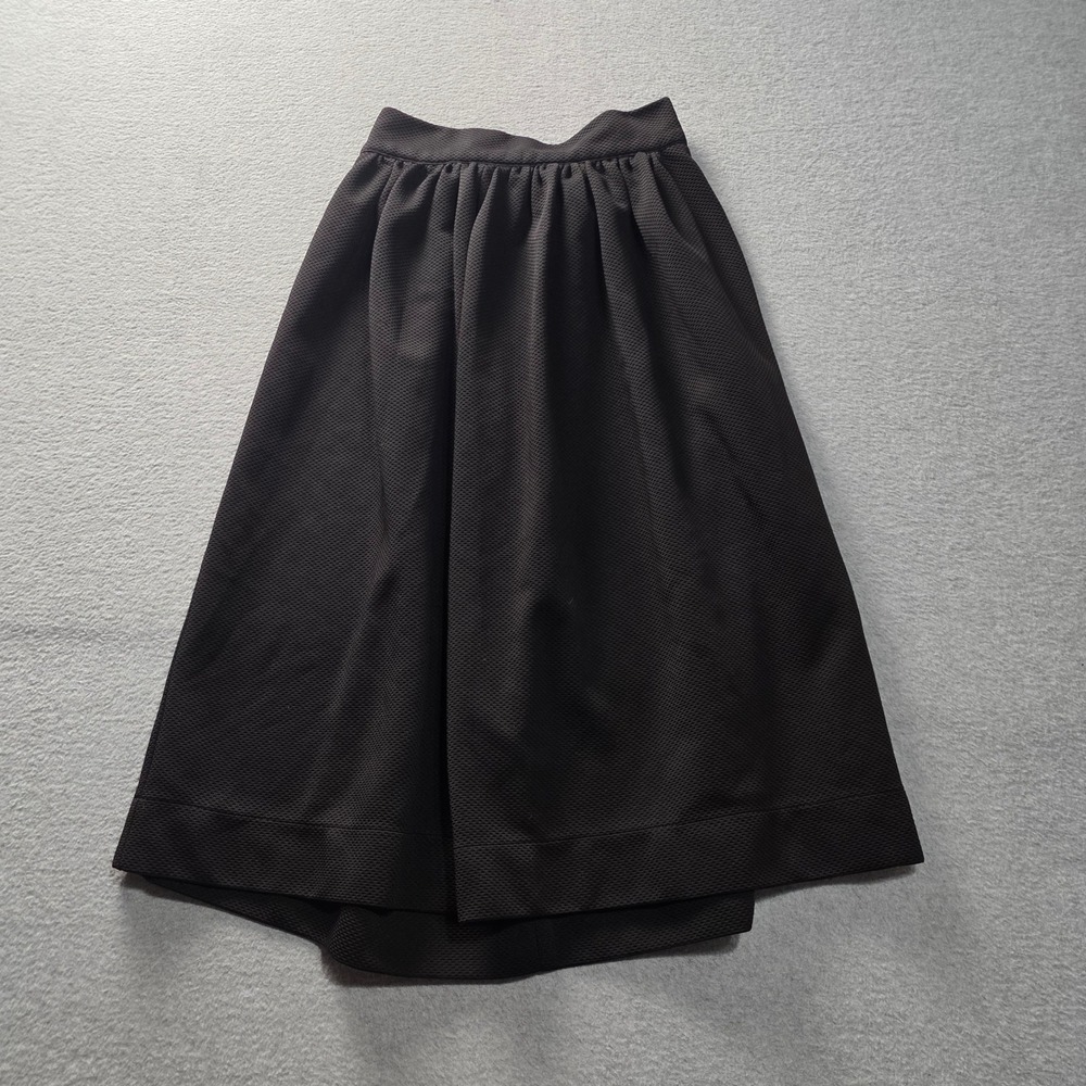 Wear & Flair New York Gathered A-Line Midi Skirt Womens Black 23 Vintage Classic
